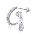 10K White Gold Diamond J-Hoop Earrings 1/4ct tw 10K White Gold Diamond J-Hoop Earrings 1/4ct tw