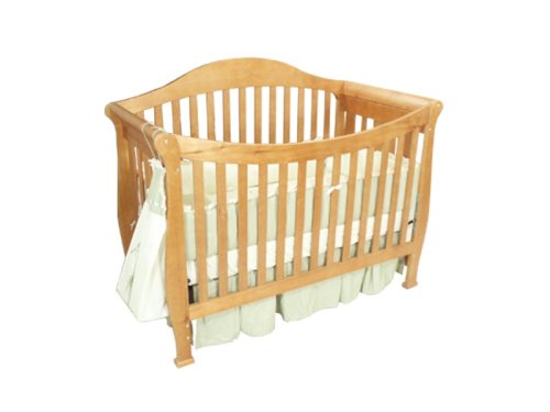 4 in 1 Amy Aspen Solid Wood Pecan Baby Crib