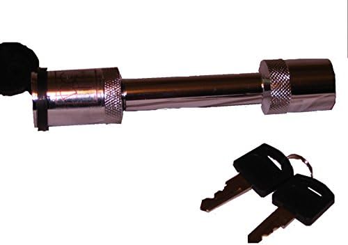 Receiver Hitch Lock Pin, for 2" Receivers, 5/8" dia., Trailer Hitch Receiver, Luggage Racks, Bike Racks, Sports Rack, Trailer Hitch, Chromed Plated, Heavy Duty, Hitch Pin, Locking Hitch Pin, Keyed Hitch Pin