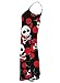 Meilaier Womens Summer Sleeveless High Waist Skull Chiffon Dress Black