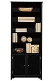Oxford Single Bookcase With Cabinet, 72Hx30W, BLACK 41dzPxAIAxL. SL160 Oxford Single Bookcase With Cabinet, 72Hx30W, BLACK