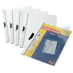Idena 300576 - Klemm-Mappe A4 weiss 5er
