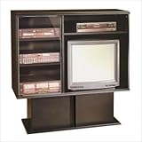 Americus Black Pedestal Entertainment Center