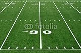 Wallmonkeys Peel and Stick Wall Decals - 30 Yard Line on American Football Field - 48