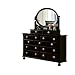 ACME 01794 Black Mirror W/ Jewelry Boxes
