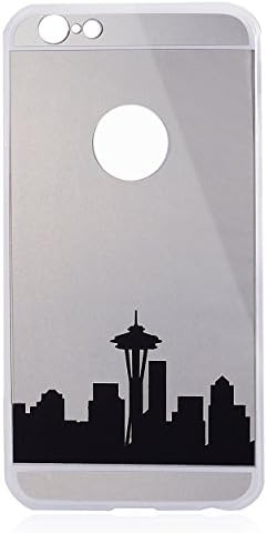 Halcyon T.'s iPhone 6 Mirror Case: Seattle Skyline Reflective Series (Silver)