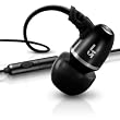 JBuds J5M Earbud-style Metal Headphones with Microphone for iPhone, iPad, Tablet, Android (Black Pearl)