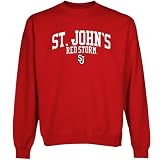 NCAA St. John's Red Storm Team Arch Crew Neck Fleece Sweatshirt - Red