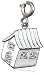 Sterling Silver Diamond House Charm