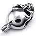 KONOV Mens Gothic Skull Stainless Steel Pendant Necklace, Silver Black, 24 inch Chain