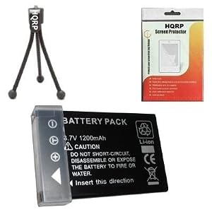 HQRP Battery for Aiptek PDVR+ CB PDVRCB DZO-V58N Camcorder Replacement plus HQRP Screen... by 