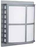 140 Outdoor Light Wall Fixture in Stainless Steel & Opal Glass