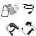 Zebra Skin Black and White Stripes Snap-On Hard Crystal Cover Case with Clip + USB Rapid Car Charger + USB Home Travel Charger + USB Data Cable for LG Rumor LX260 Scoop Cell Phone