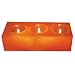 Apparel : Ionic Crystal Hand-Carved Himalayan Salt 3-Candle Candleholder