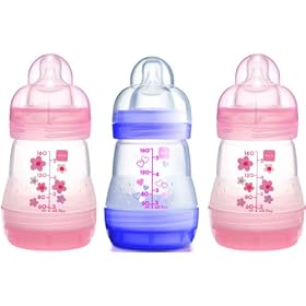 MAM 160ml Ultivent Bottle Triple Pack (Pink)