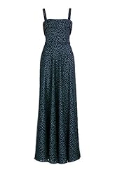 Polyester Spring Summer Dots Print Maxi Dress 
