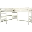Snow Triple Lindy Loft Left Bed - White (Twin/Twin)