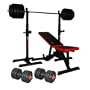 TrainHard Schr�gbank + Hantelst�nder + 63kg Langhantel + 33kg Kurzhantel Hantel
