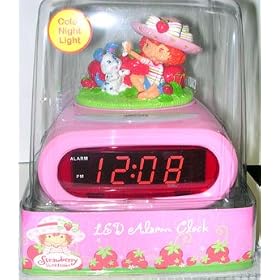 Strawberry Shortcake LED Night Light Alarm Clock...Hello Kitty & Disney Princess Alarm Clock also available!