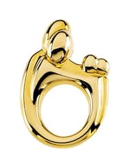 Genuine IceCarats Designer Jewelry Gift 14K Yellow Gold Lg. Family Twins Pendant. 20.25X14.00 Mm Parents Child Med. Pendant Lg. Family Twins Pendant In 14K Yellow Gold