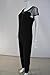 eShow Women Plus Size Perspective Clubwear Bodycon Long Jumpsuit Rompers (XXL, Black)