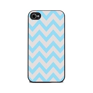 Blue and Grey Chevron - iPhone 4 or 4s Cover