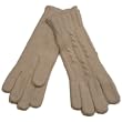 Fownes Womens White Knit Winter Gloves