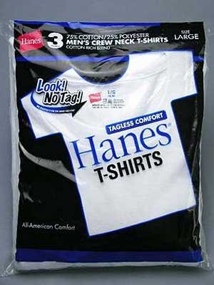 Hanes ヘインズ ブルーパック Tシャツ 白無地 3枚組 クルーネック XLサイズ