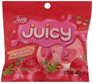 Jelfy Juicy Strawberry Flavour Gelatin Jelly 40g x 6 packs