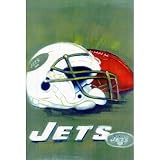 Professionally Framed New York Jets Helmet poster J-E-T-S! NFL football RARE - 11x17 with RichAndFramous Black Wood Frame