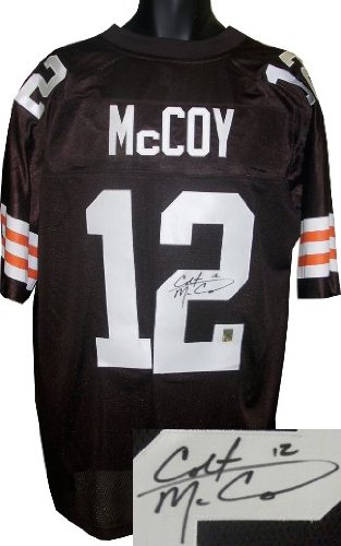 Colt McCoy Signed Cleveland Browns Reebok Premier EQT Brown Jersey- McCoy Hologram