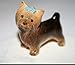 Yorkshire Terrier Dog Yorkie w/Blue Bow Stands Miniature Figurine Ceramic Hagen-RENAKER 3177