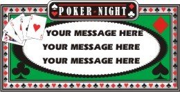 ''CASINO NIGHT / POKER NIGHT'' - CUSTOM BANNER (Variety of Sizes)