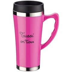 Tussi on Tour 10288400 Thermobecher, Material:Edelstahl+Plastik, 16 oz, 12 x 8 cm, pink