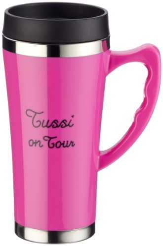 Tussi on Tour 10288400 Thermobecher, Material:Edelstahl+Plastik, 16 oz, 12 x 8 cm, pink