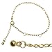 CLEVER SCHMUCK Vergoldetes Fußkettchen Weitpanzer Kugel 23/25/27 cm GOLD Doublé