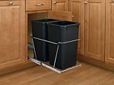 Rev-A-Shelf RV-15KD-18C S Double 27 Qt. Containers - Polymer-Black