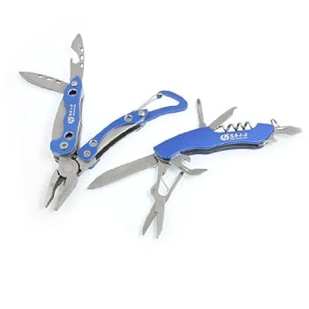 Amico Blue Metal Handle Cutter Opener Saw Scissors Multifunction Folding Plier