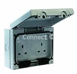 Wellco Lyvia Stormproof 2 Gang Outdoor Socket; Ip66 Rated (wellco, Spares) Wellco Lyvia Stormproof 2 Gang Outdoor Socket; Ip66 Ratedlyvia Stormproof 2 Gang Outdoor Socket; Ip66 Rated - Spares