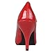 Brinley Co Womens Patent Round Toe Mary Jane Pumps