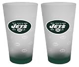 New York Jets Frosted Pint Glass (16-Ounce, Set of 2)