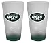 New York Jets Frosted Pint Glass (16-Ounce, Set of 2)