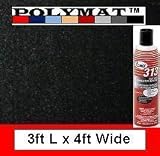 1 (313) Glue + 3ft *4ft Wide Polymat Black Speaker Box Carpet Cabinet Enclosure Carpet Truck Car Trunk Liner, Dash Cover, Interior Headliner Carpet