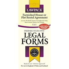 Furnished House or Flat Rental Agreement: Assured Shorthold Tenancy for England and Wales or Short Assured Tenancy for Scotland Property Letting Agreements ... Letting Agreements (Legal Form Packs)