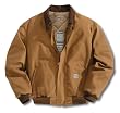 Carhartt&reg; Flame-Resistant Quilt-Lined Duck Bomber Jacket Brown
