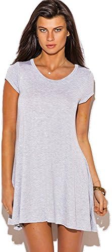 Short Sleeve Tunic Mini Dress (Medium)