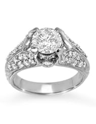Natural 2.20 ctw Diamond Ring 14K White Gold