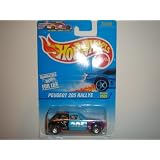 1997 Hot Wheels Peugeot 205 Rallye Black Blue Purple Orange Base #507 