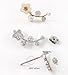 EAR VINES Silver Shell Pearl Flower Ear Vine Wrap Pin Sweep up Ear Cuffs Climber Earrings