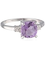 Cushion White Quartz Accent Ring